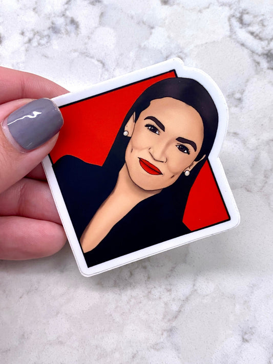 AOC 3” Vinyl Sticker Alexandria Ocasio-Cortez Inspiring Woman