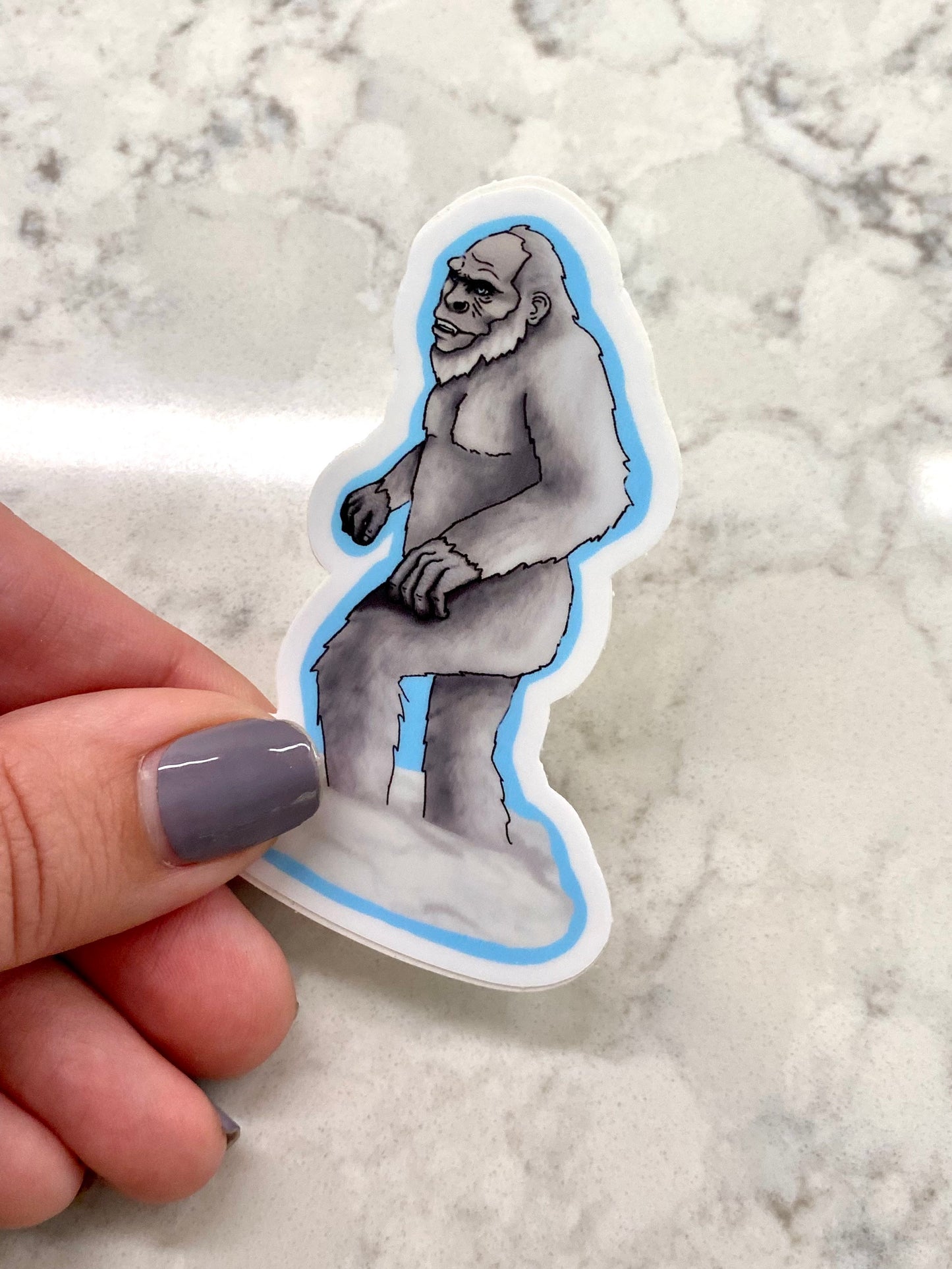 Sticker 3” Vinyl Cryptid Cryptozoology Yeti Abominable Snowman