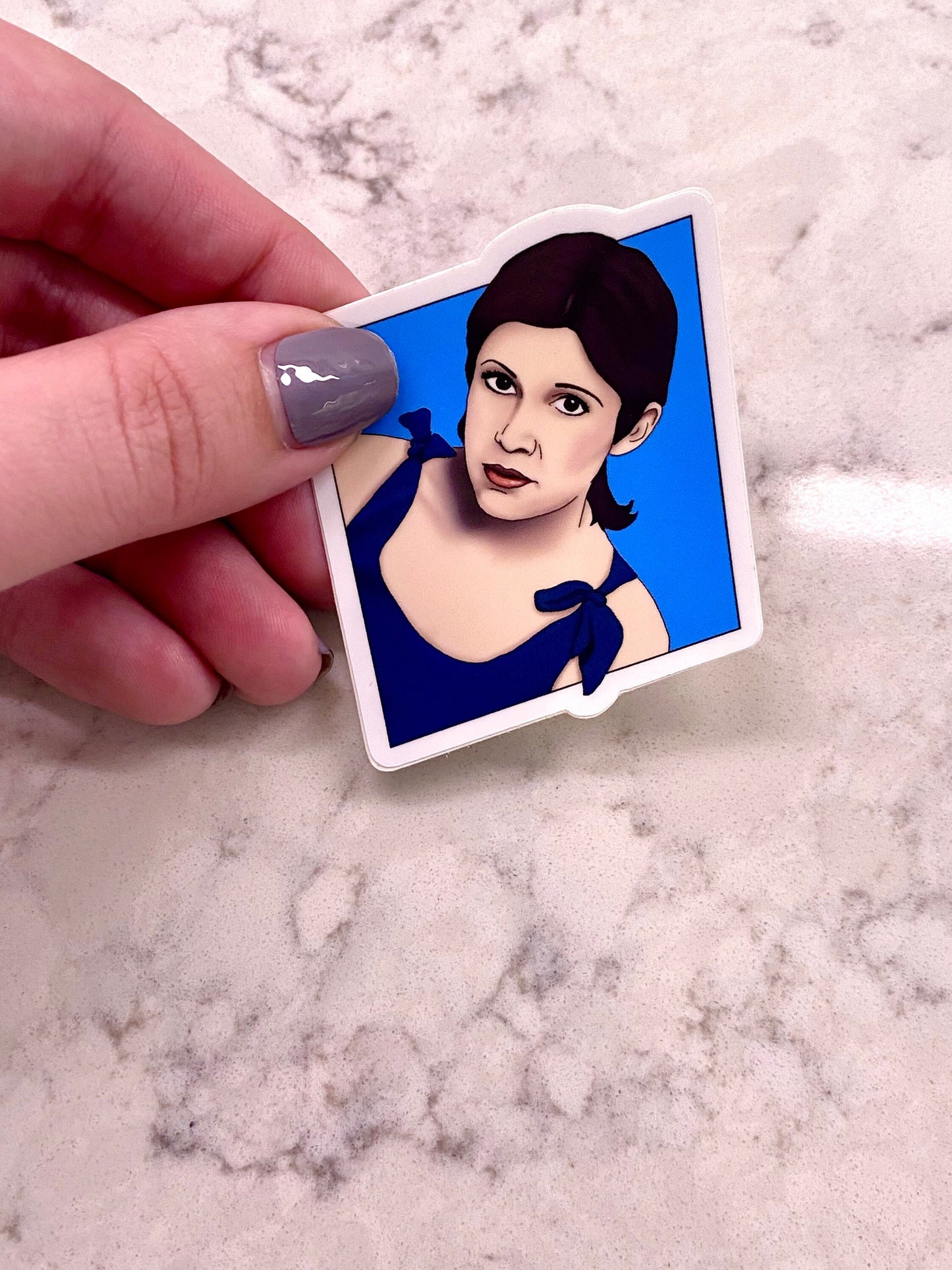 3” Vinyl Sticker Carrie Fisher Princess Leia Star Wars Inspiring Woman