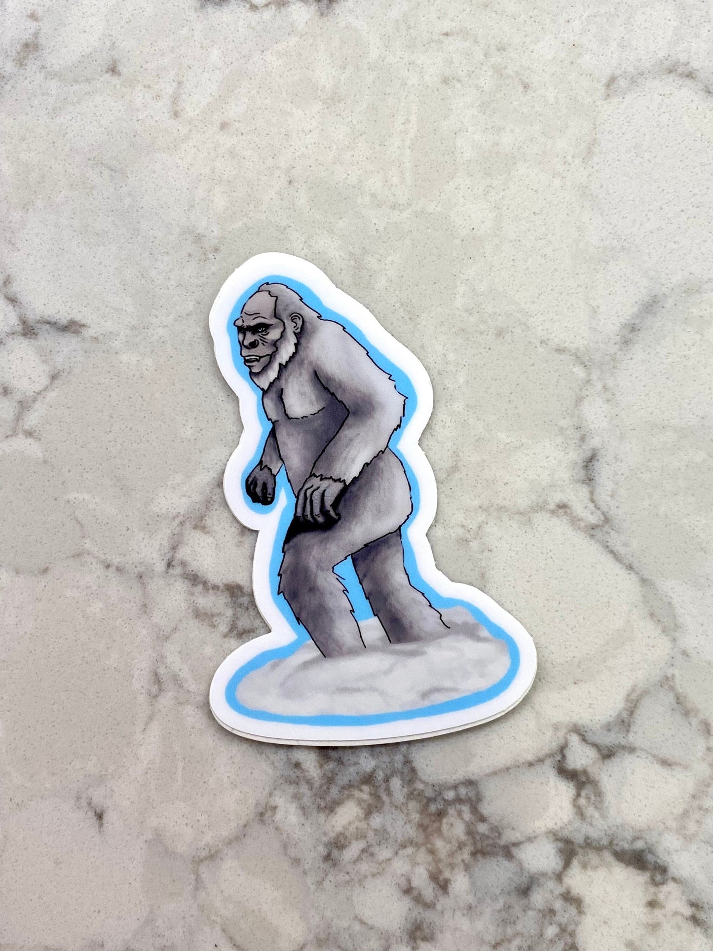 Sticker 3” Vinyl Cryptid Cryptozoology Yeti Abominable Snowman