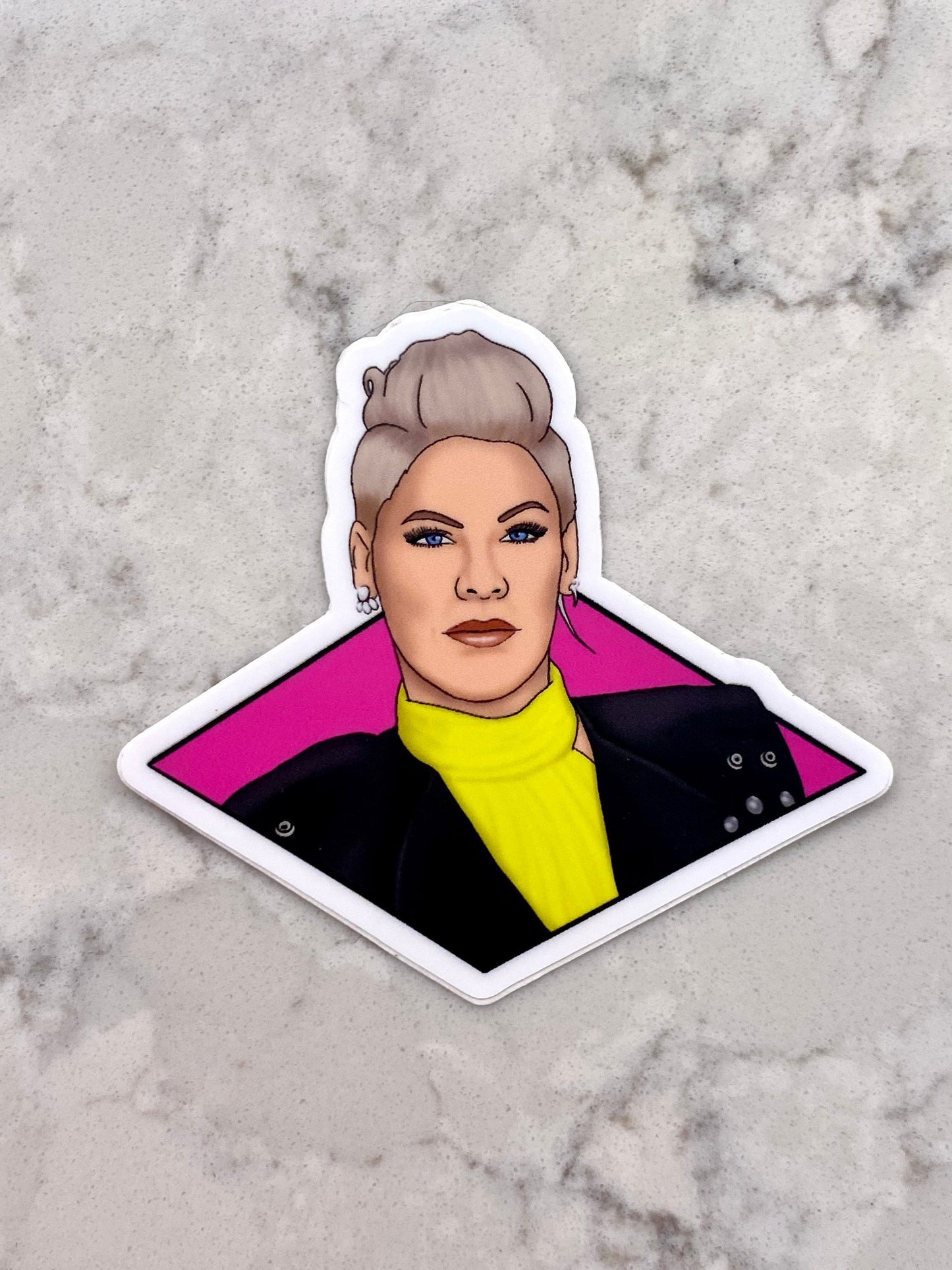 Pink 3” Vinyl Sticker Alecia Moore Singer Inspiring Woman