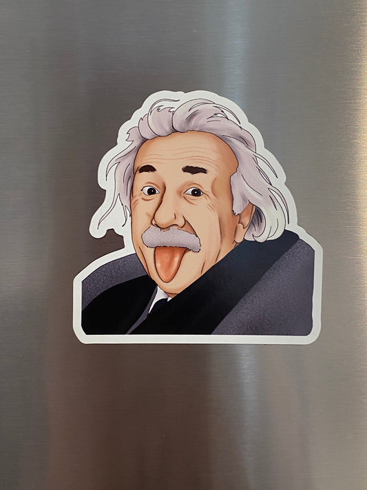 3” Albert Einstein Tongue Out Magnet